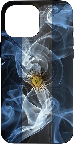 Vista 46 de iPhone 11 Smoky Argentina Flag - Funda de orgullo argentino estilo humo
