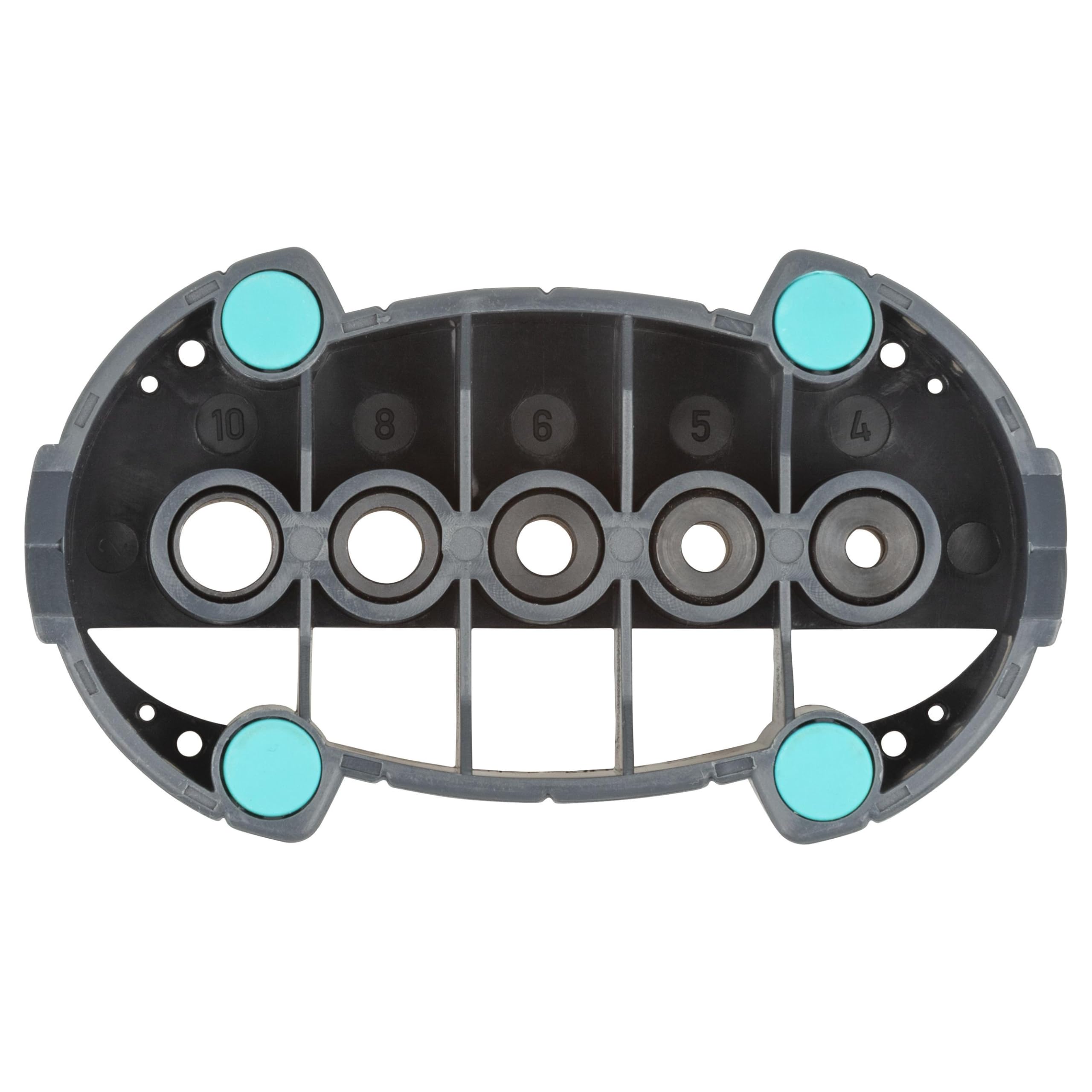 wolfcraft accumobil Supporto di Foratura Mobile, Guida per Fori a 90° con Gommini Antiscivolo e Bussole per Punte Ø 4–10 mm – 4685000