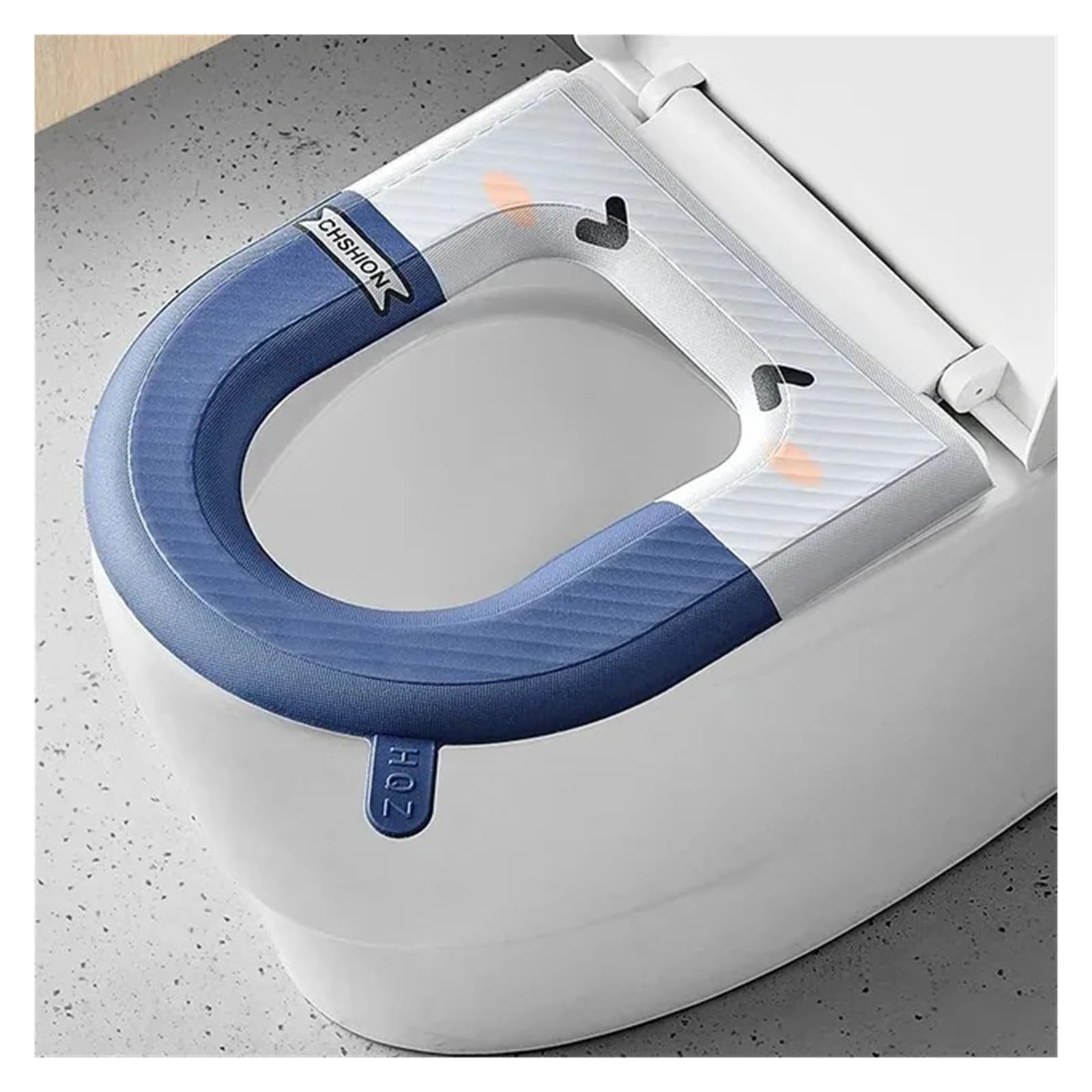 DSFIHJO toilet seat cover Reusable Waterproof Toilet Seat Cover Washable Pads Non-Slip(Blue)