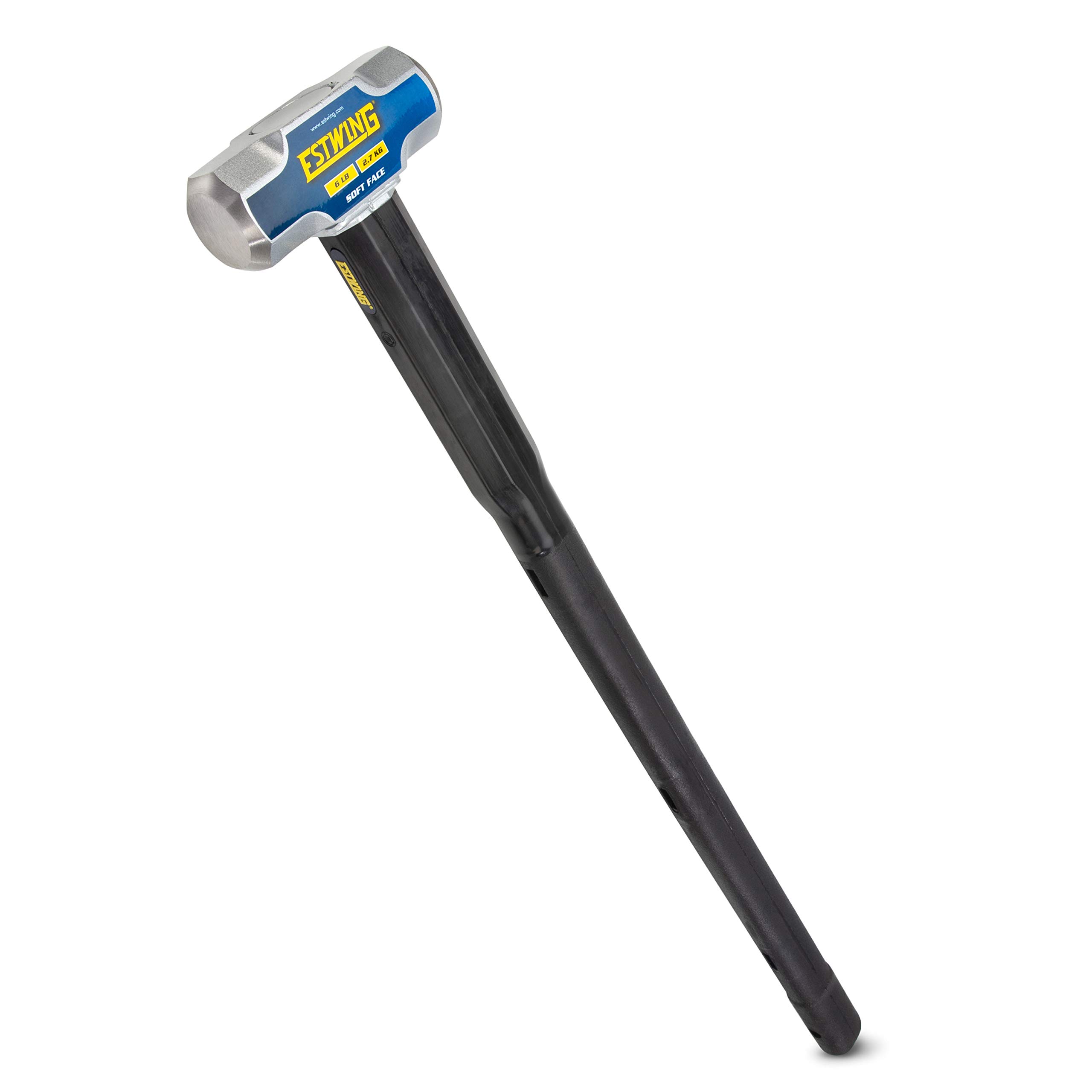 Estwing 6 lb Soft Face Sledge Hammer - 36" Indestructible Handle, Shock-Absorbing Grip, Overstrike Resistant