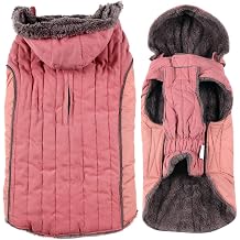 JoyDaog Fleece Dog Hoodie for Small Dogs Super Warm Puppy Jacket for Cold Winter Dog Coats,Pink S