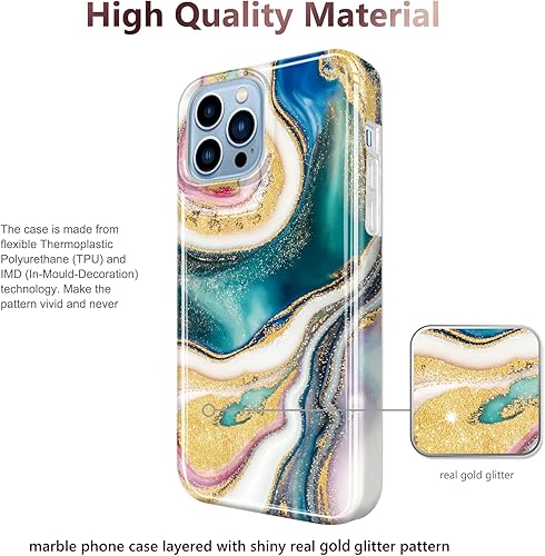 Miniatura 2 de JIAXIUFEN Funda compatible con iPhone 13 Pro, funda de silicona de goma suave de poliuretano termoplástico (TPU) de 6.1 pulgadas, color verde oscuro