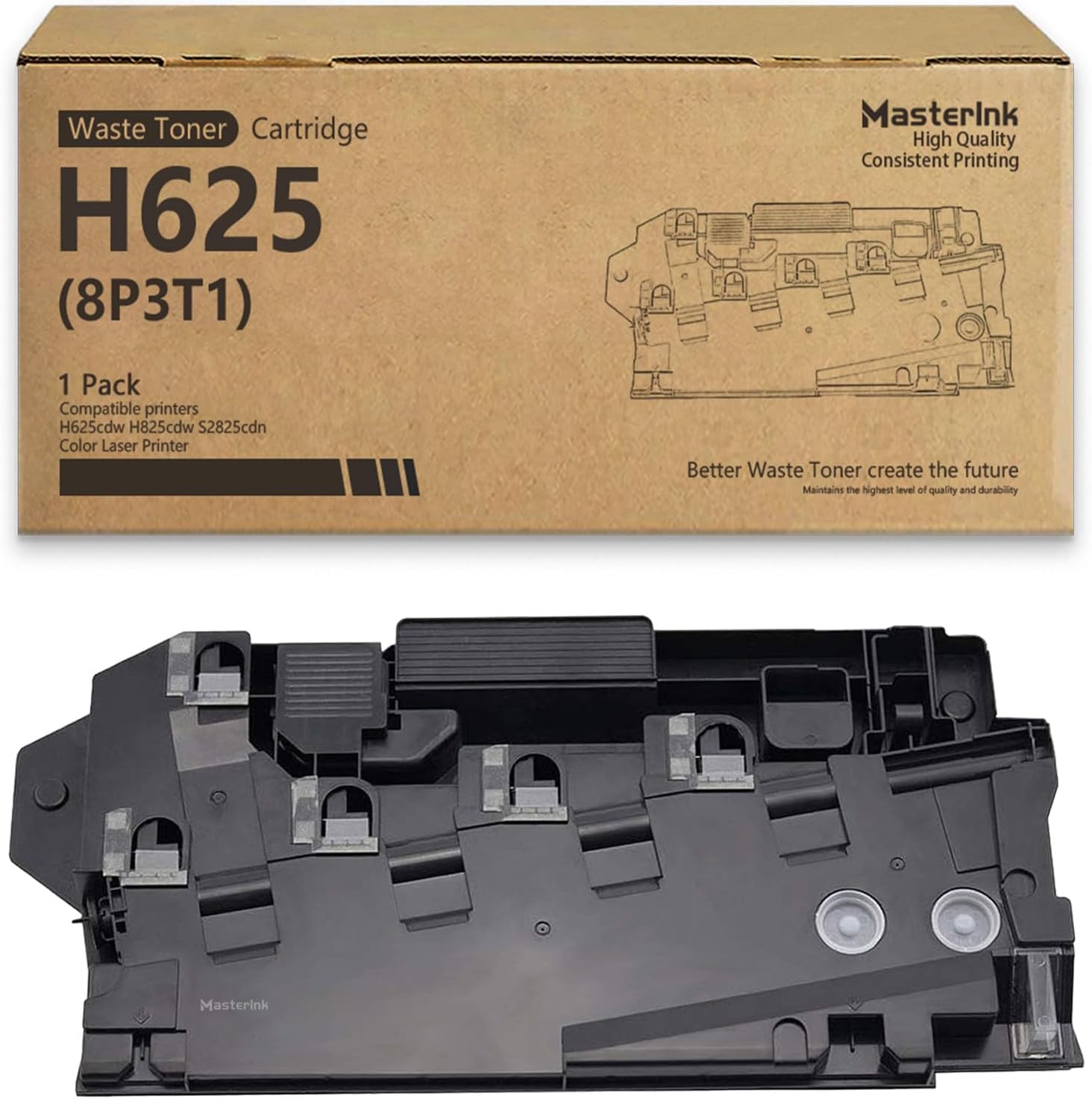 8P3T1 Waste Toner Container Replacement for Dell H625cdw H825cdw S2825cdn Printers, High Yield 30000 Pages (1-Pack)