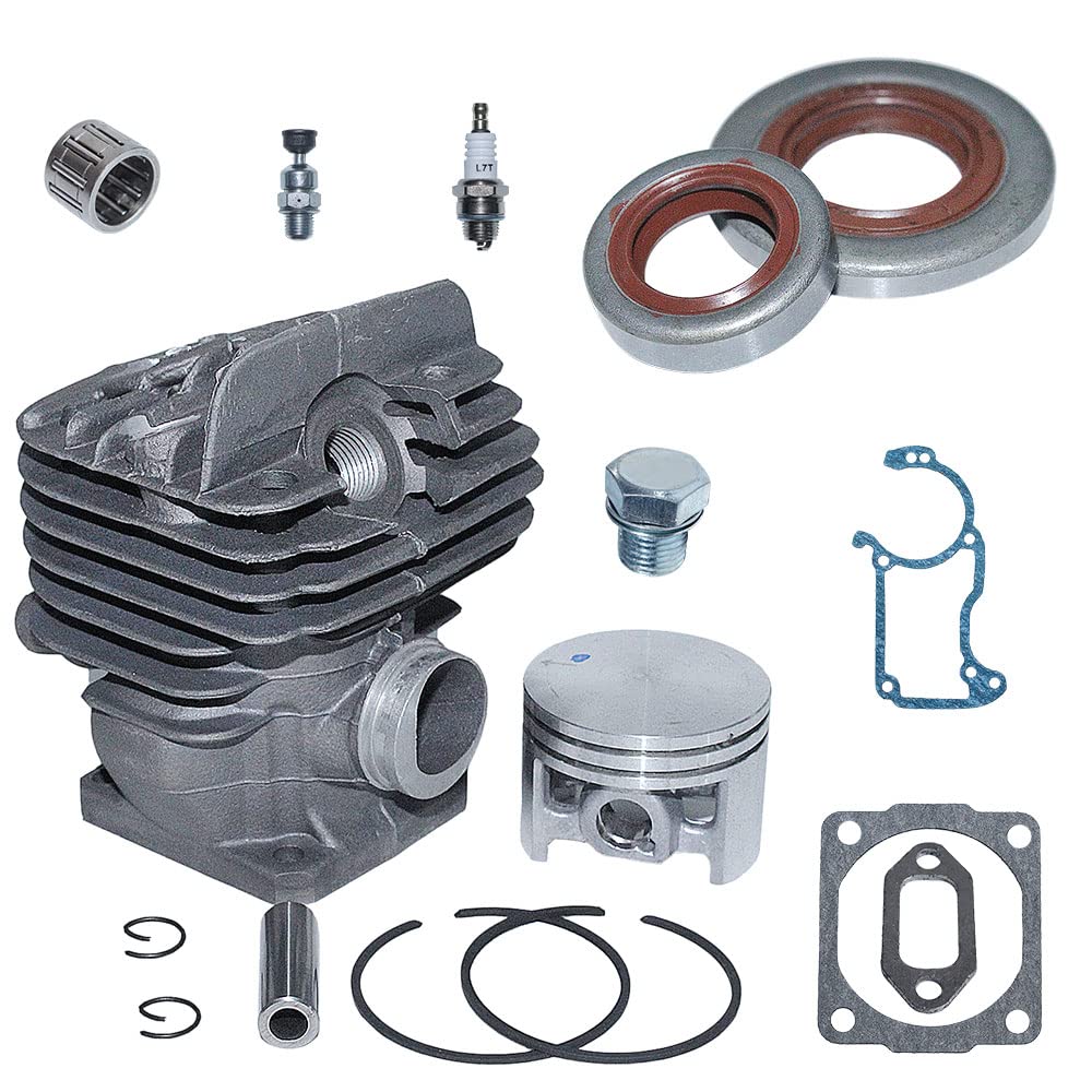 Kit de pistón de Cilindro de 46mm Compatible con Stihl 028AV 028, Kit de Junta de Sello de Aceite de bujía de Motosierra, Herramientas de jardín, Piezas de Repuesto