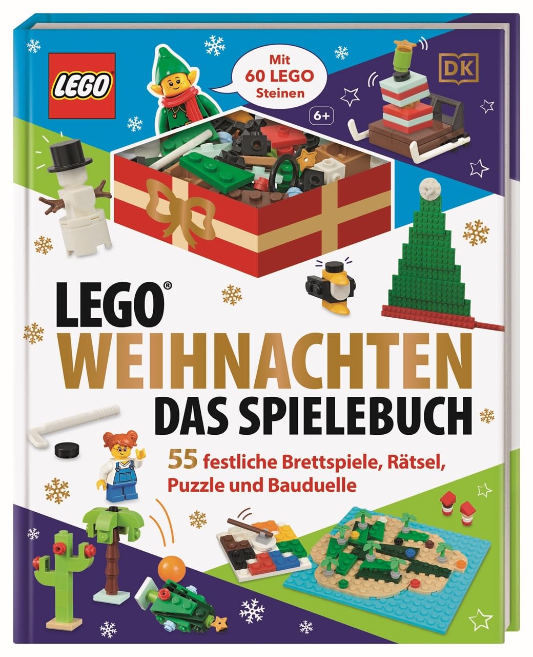 LEGO® Weihnachten Das Spielebuch: 55 festliche Brettspiele, Rätsel, Puzzle und Bauduelle. LEGO® Buch für Kinder ab 6 Jahren – inkl. 60 weihnachtliche LEGO® Steine