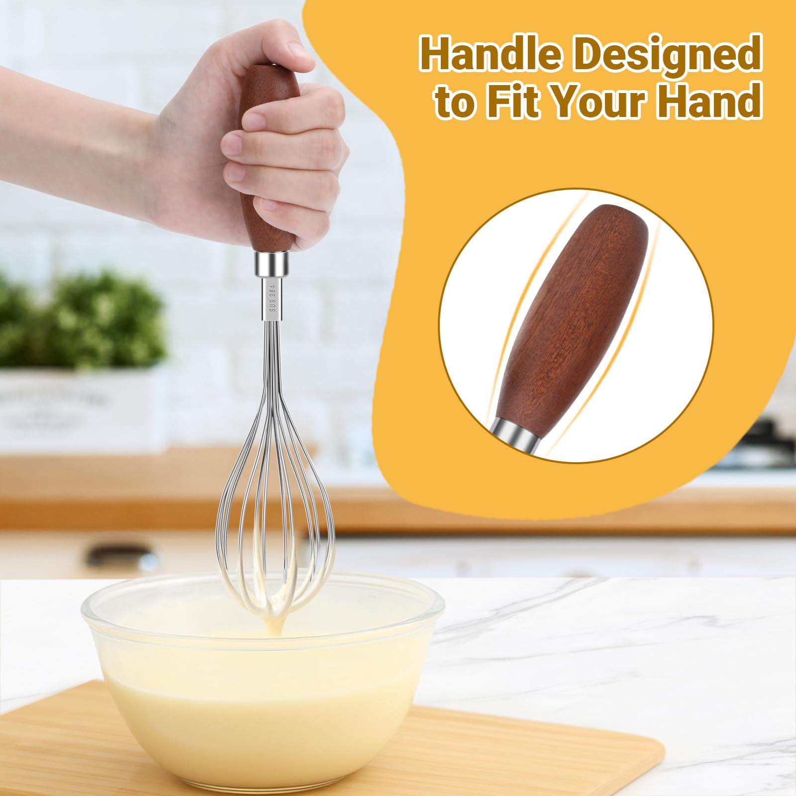 Unel - Frusta a mano con pompa a pressione, perfetta per sbattere uova e schiumare il latte