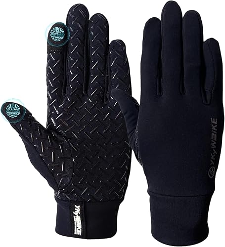 YKYWBIKE Guantes de ciclismo de invierno, guantes de motociclista con pantalla táctil, guantes térmicos cálidos para ciclismo, conducir, correr,