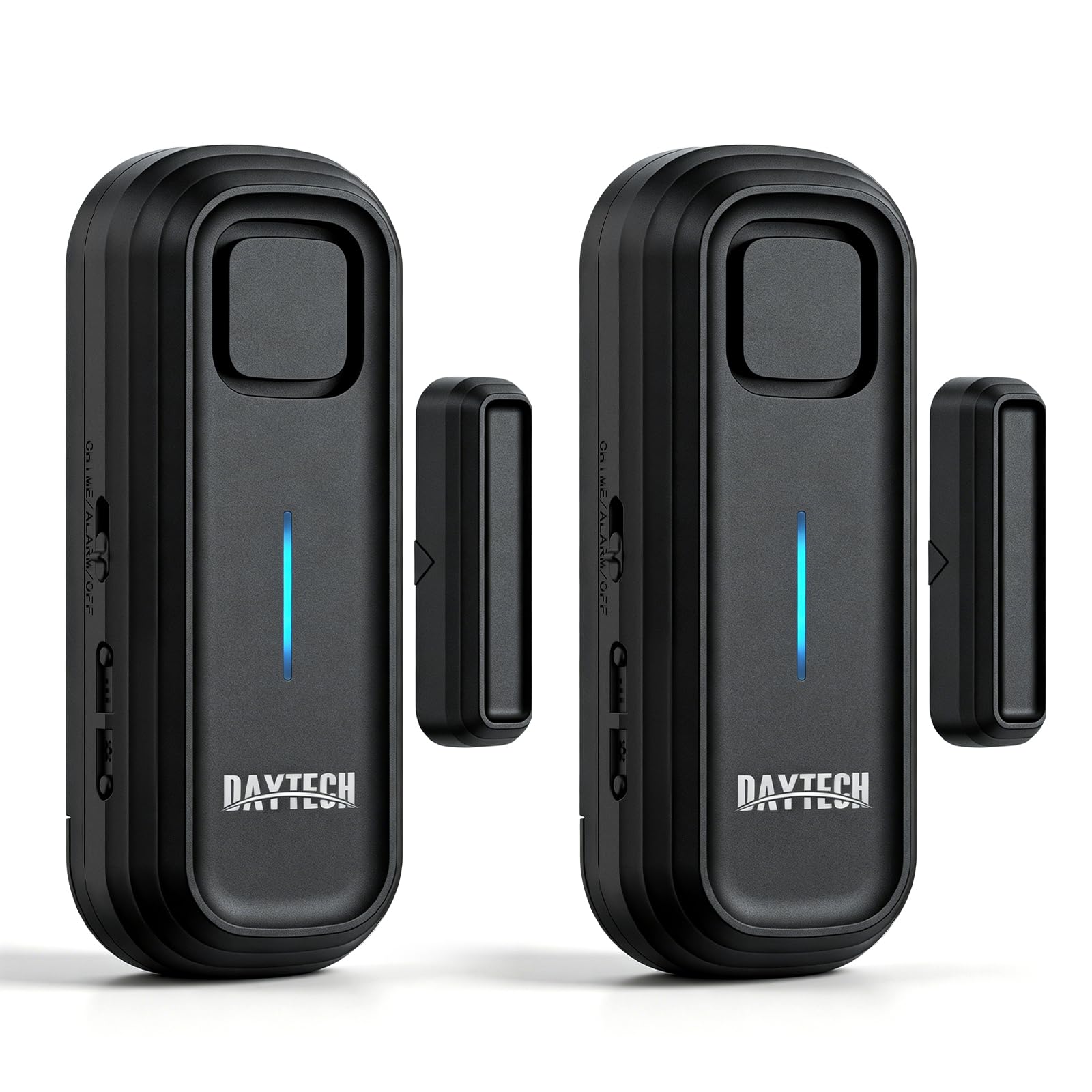 DAYTECH Lot de 2 alarmes de porte de congélateur avec retard 1/2/3/4 min