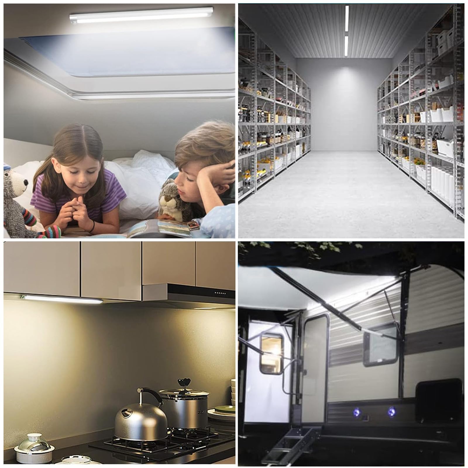 Plafoniera 12v Per Camper, 228 Leds, 10W, Barra Led 12v, 6000K Bianco, Led Auto Interni Per Auto, Furgone, Caravan, Camper, Cucina, Bagno, Bar, Camion, Trattore (4 Pezzi)