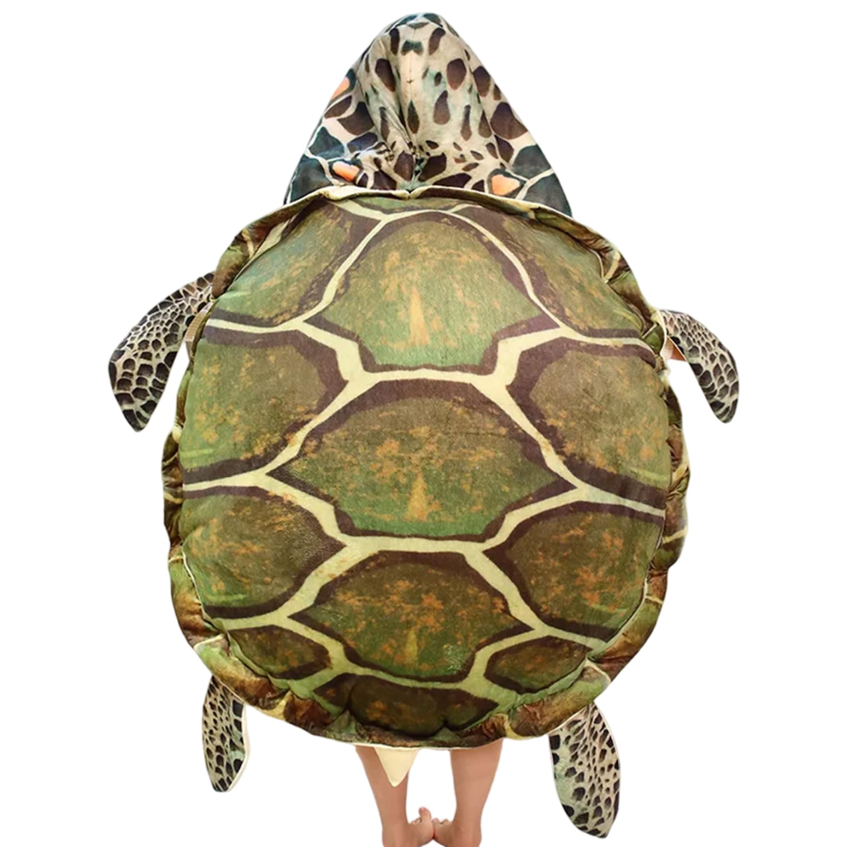 Uanqfegy Giant Wearable Turtle Pillow 100CM, Soft Plush Sea Turtle Costume for Kids Adults Fun Performance Prop