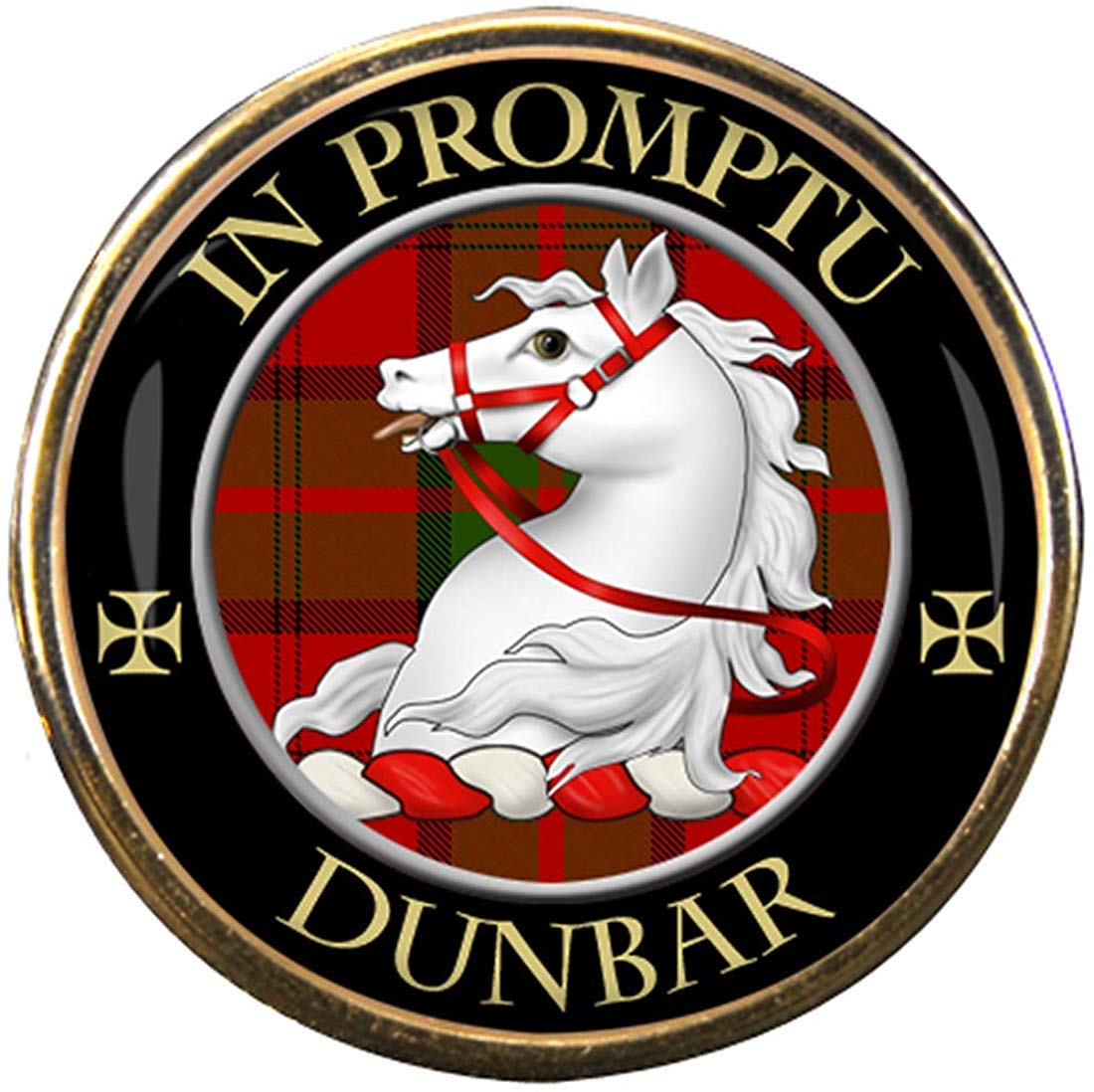 Family-Crests.com Men's Gold Dunbar Scottish Clan Pin Badge
