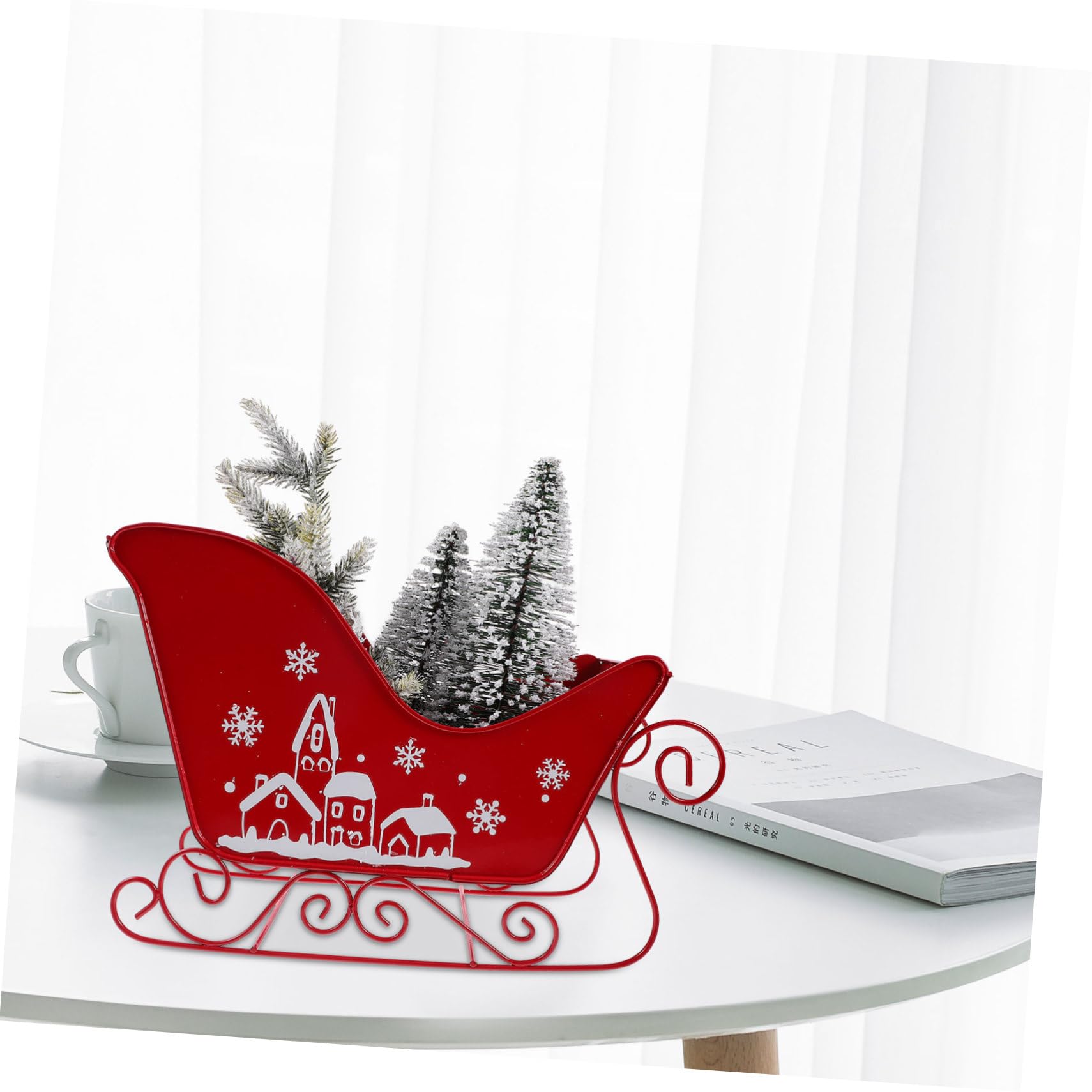 SOLUSTRE Adorno de Trineo para Árbol de Navidad Decoración Navideña Modelo de Trineo Exquisito Decoración de Mesa para Fiesta de Navidad