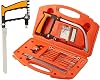 KAHEIGN 13 in 1 Multifunction Hacksaw Set, Hand Hacksaw with 8Pcs HSS Extra Steel Saw Blades and Carry Case - for Cutting Wood Plastic Rubber Glass Tile Ceramic Metal 27CM x 11CM
