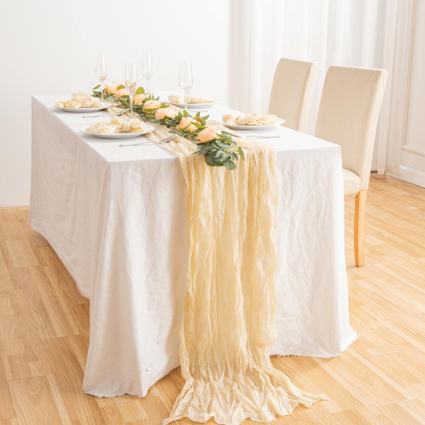 MINGKI Camino de Mesa para decoración de Bodas, 6 uds, decoración rústica para Bodas, Fiestas de cumpleaños, Mesa de Ducha Nupcial, Bar para el hogar, Caminos de Mesa oxidados
