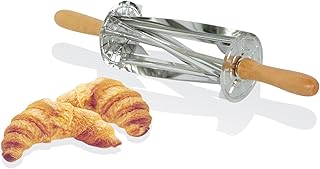 LOUIS TELLIER - Rouleau à Croissants en Inox - Poignées en bois - Qualité Supérieure - Marque Française, Marron