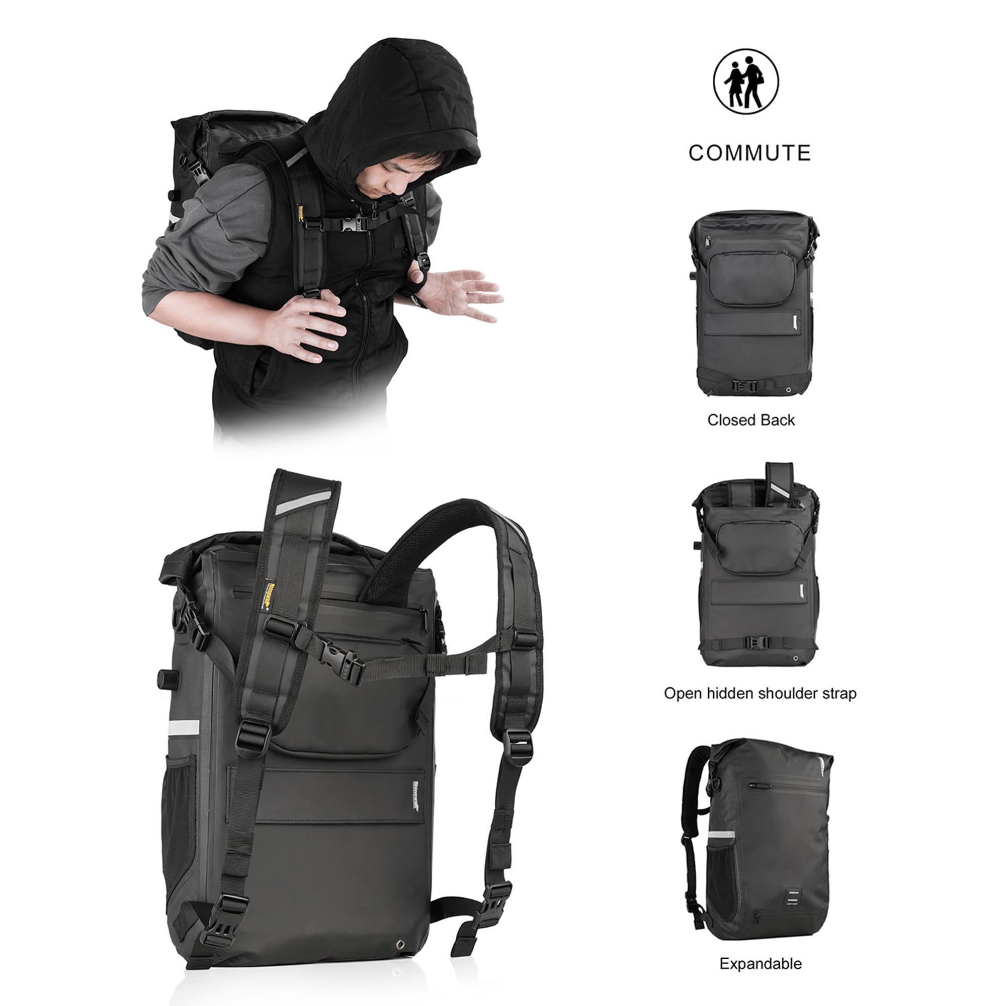 CUBE Borsa Portapacchi Laterale - ACID PRO 45L/2 Longtail - Nero - Foto 6