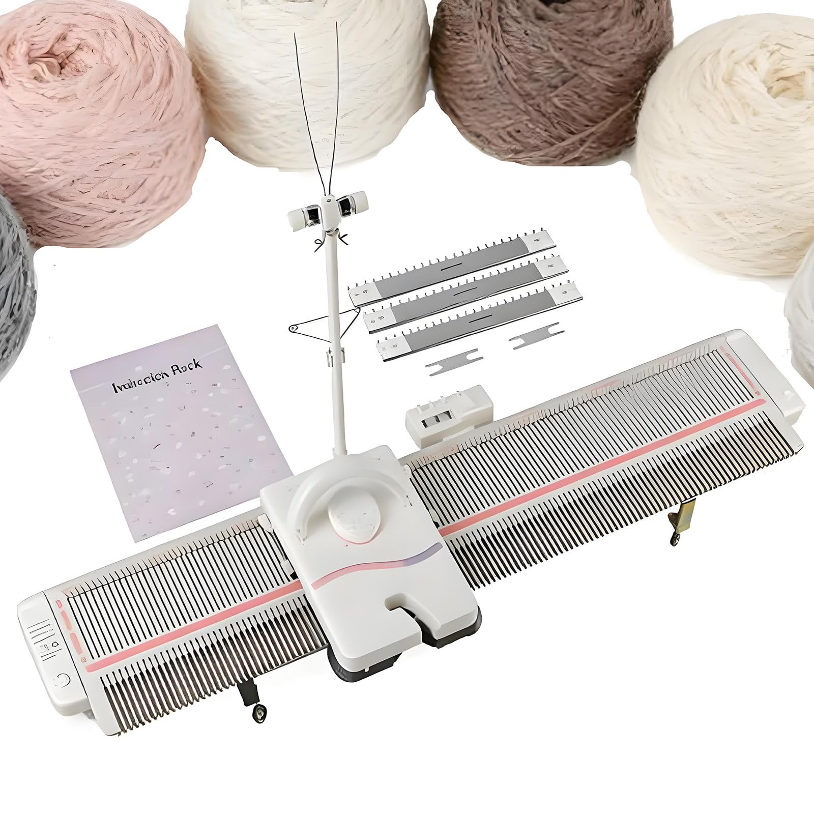 Maszyna Dziewiarska Lk150, Rozstaw Igieł 6,5 Mm, 150 Oczek, Przenośny Plastikowy Krosno Ręczne Z Akcesoriami Do Dziergania Skarpet, Czapek I Szalików - Zestaw Do Dziergania Swetrów