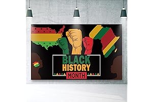 Black History Month Banner, 71"X43" Back History Month Banner