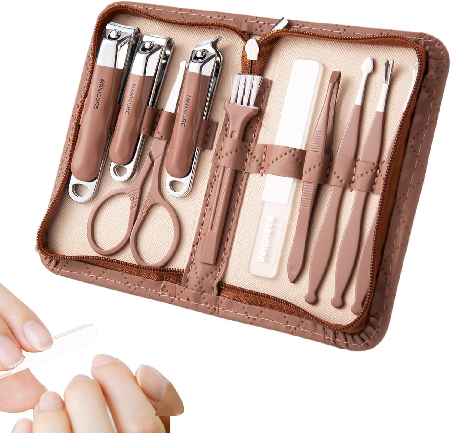 Nail Care Tools, Manicure Kit for Women,10x Nail Scissors Set | Manicure Pedicure Kit, Professional Grooming Kits, Pedicure Tools for Home Travel