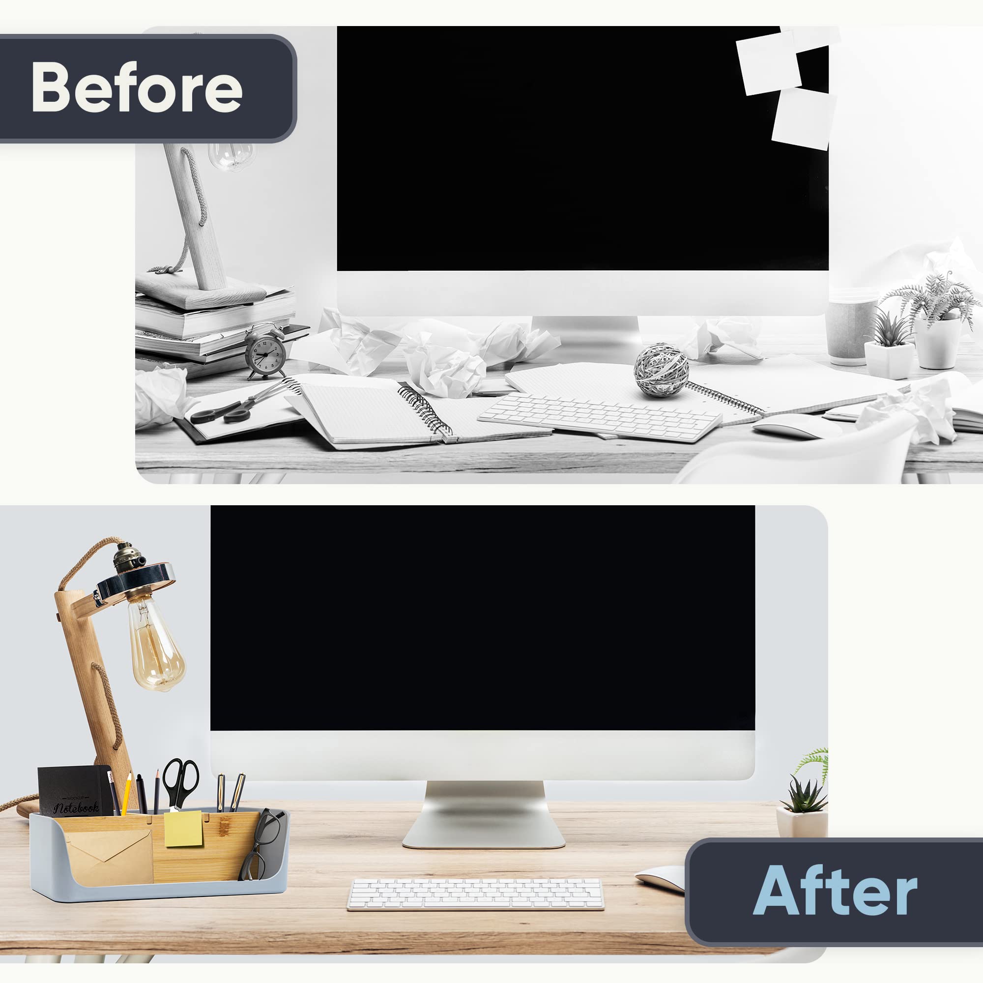 LIVONDO ECO Desk Organiser, Office, Cosmetic & Craft Organiser, Mobile Phone & Tablet Holder, Pen Holder, Letter Tray - Image 4