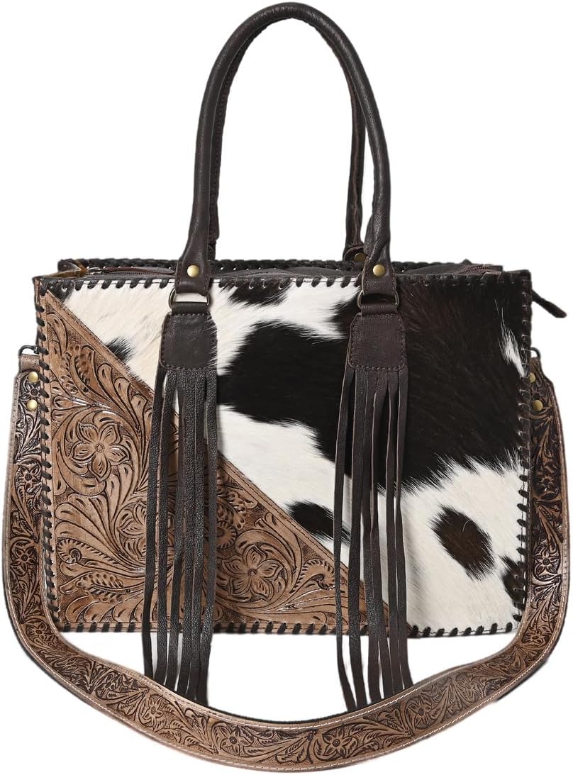 Women Natural Cowhide Leather Hand Bag With Adjustable Detachable Strap | Leather Handbag | Purse | Side Sling Bag