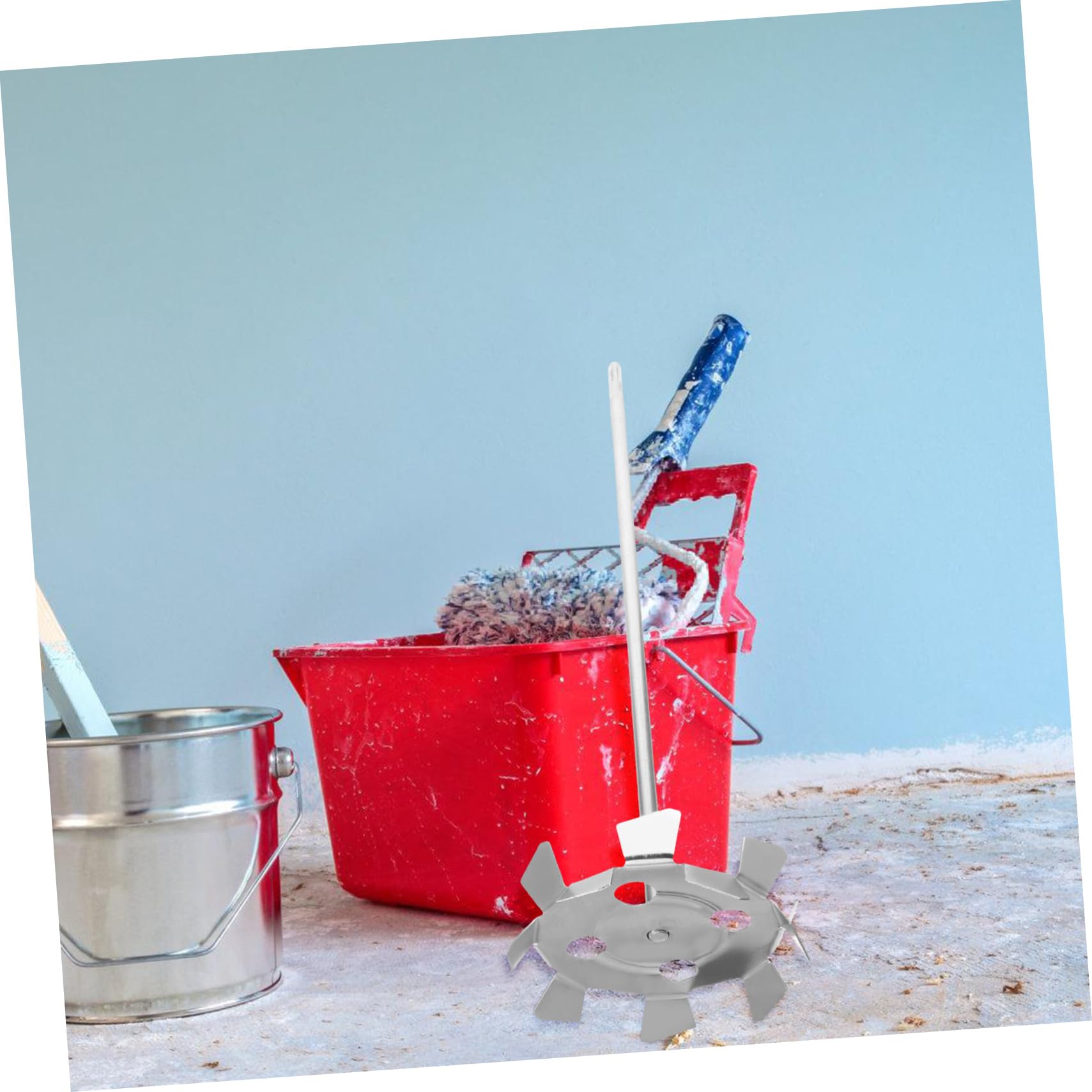 Punta Miscelatrice per Trapano a Percussione in Ferro Zincato | Pittura e Stucco, Riutilizzabile, Installazione Semplice, per Cantieri e Ristrutturazioni Domestiche
