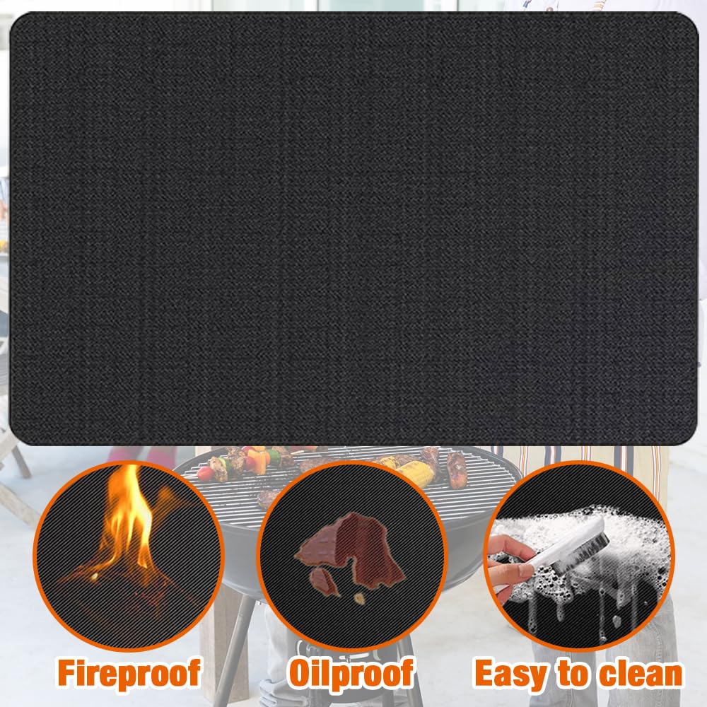 Tappetino Ignifugo Per Barbecue 152x100 Cm - Resistente Fino A 1093°C, Per Proteggere Pavimenti E Prati - Foto 2