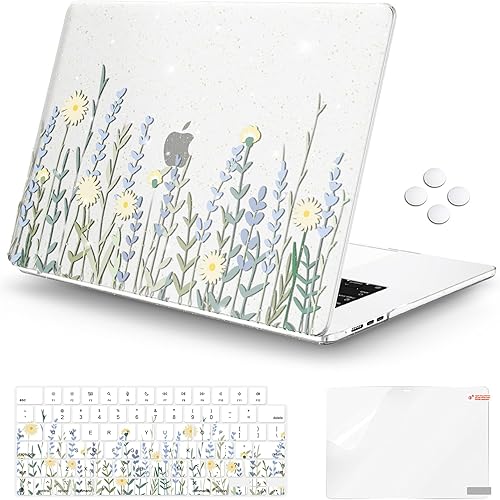 iCasso Funda compatible con MacBook Air de 15 pulgadas 2023 M2 Chip modelo A2941, funda protectora de plástico duro con protector de pantalla,
