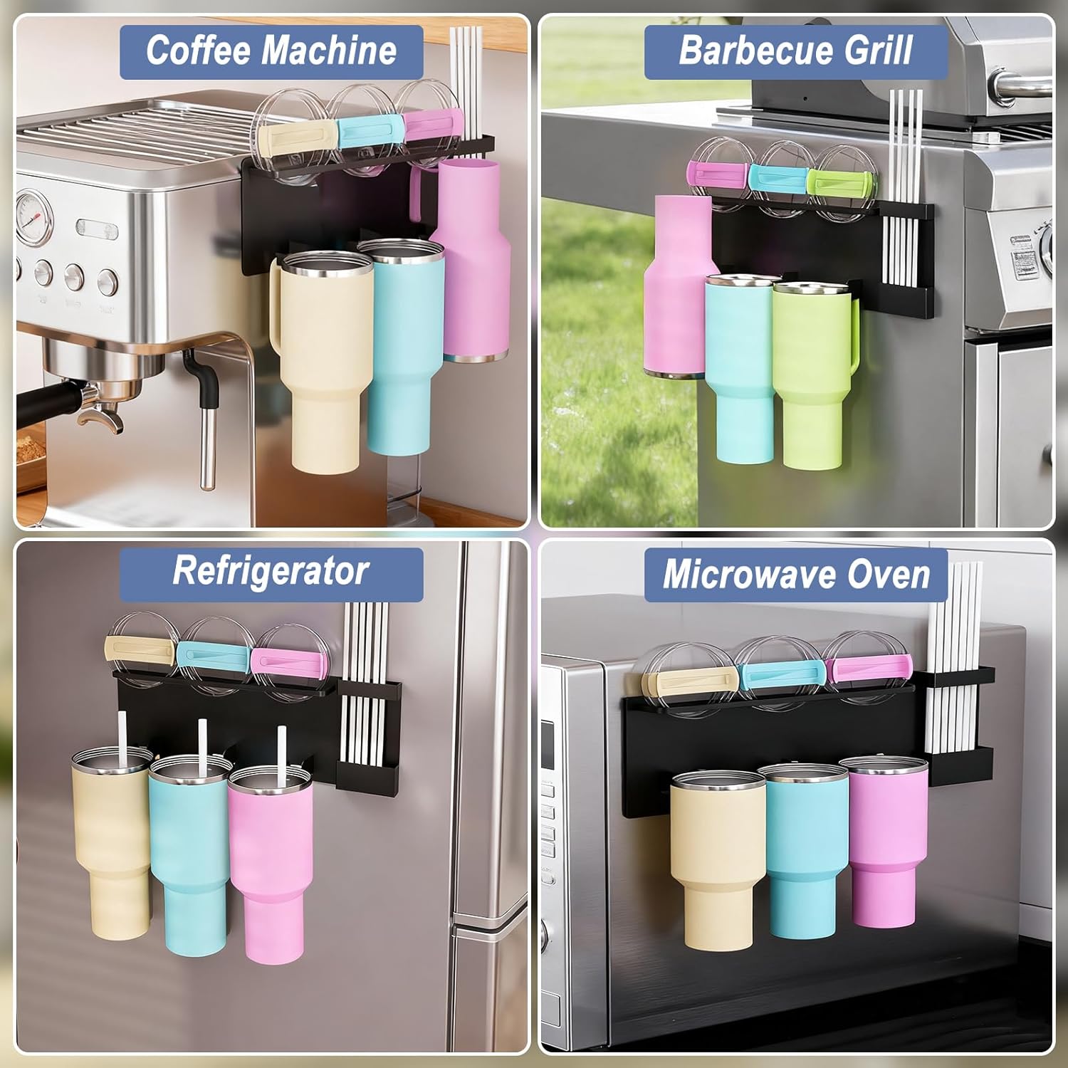 Magnetic Cup Holder for Stanley 30 & 40 oz Tumbler, Magnetic Cup Organizer for Fridge & Metal Surfaces, Strong Magnetic Cup Organizer for Stanley Cups, Tumblers, Mugs & Accessories - Image 6