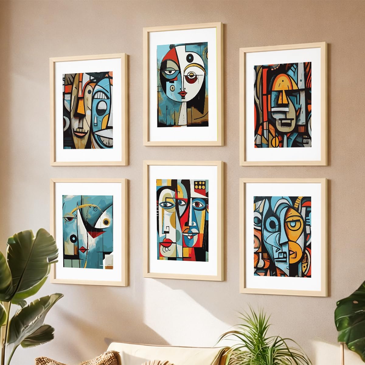 NoWorries Picasso Wall paintings for living room Bedroom and