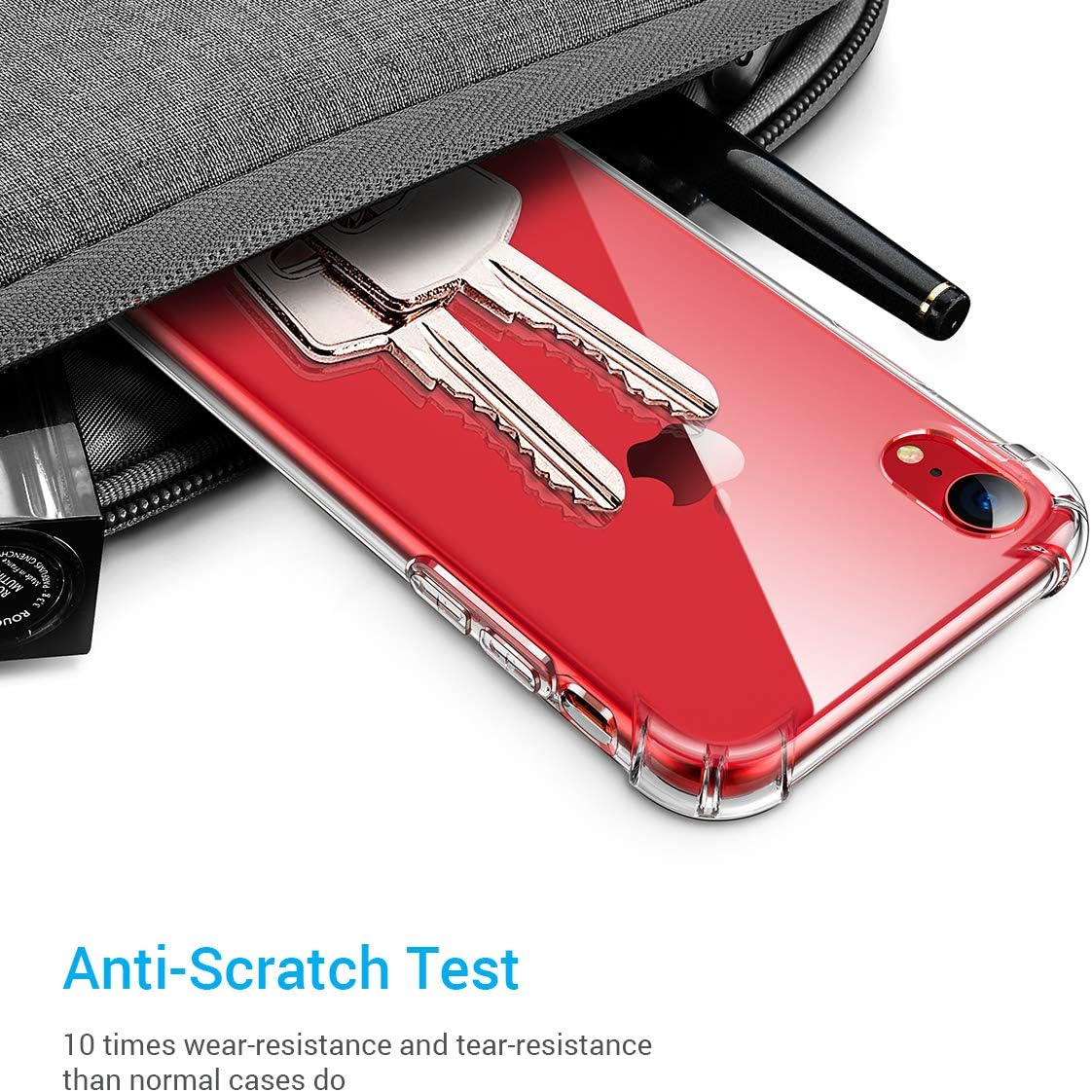 AINOPE Case Compatible with iPhone XR Case, [Crystal Clear] Shock Absorption with 4 Corners Protection, Protective Cover with Soft Scratch-Resistant TPU Compatible iPhone XR 6.1 inch 2018