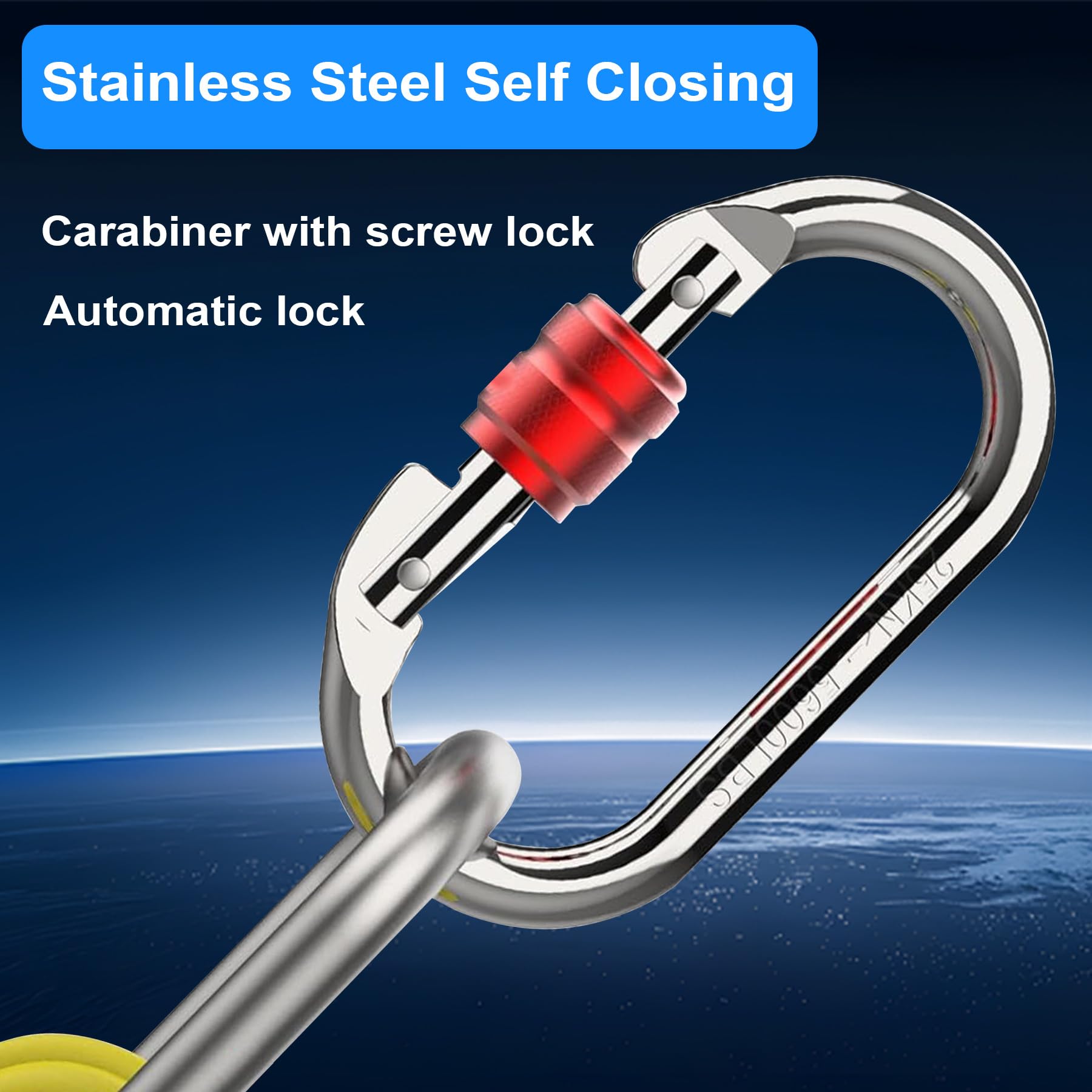 Dispositif Anti Chute a Rappel Automatique, Harnais de Securite Anti Chute Jaune 3-20m avec Crochet Autobloquant, 150KG Ligne de Vie Auto-Rétractable pour Travaux en Hauteur/Toiture (10m)