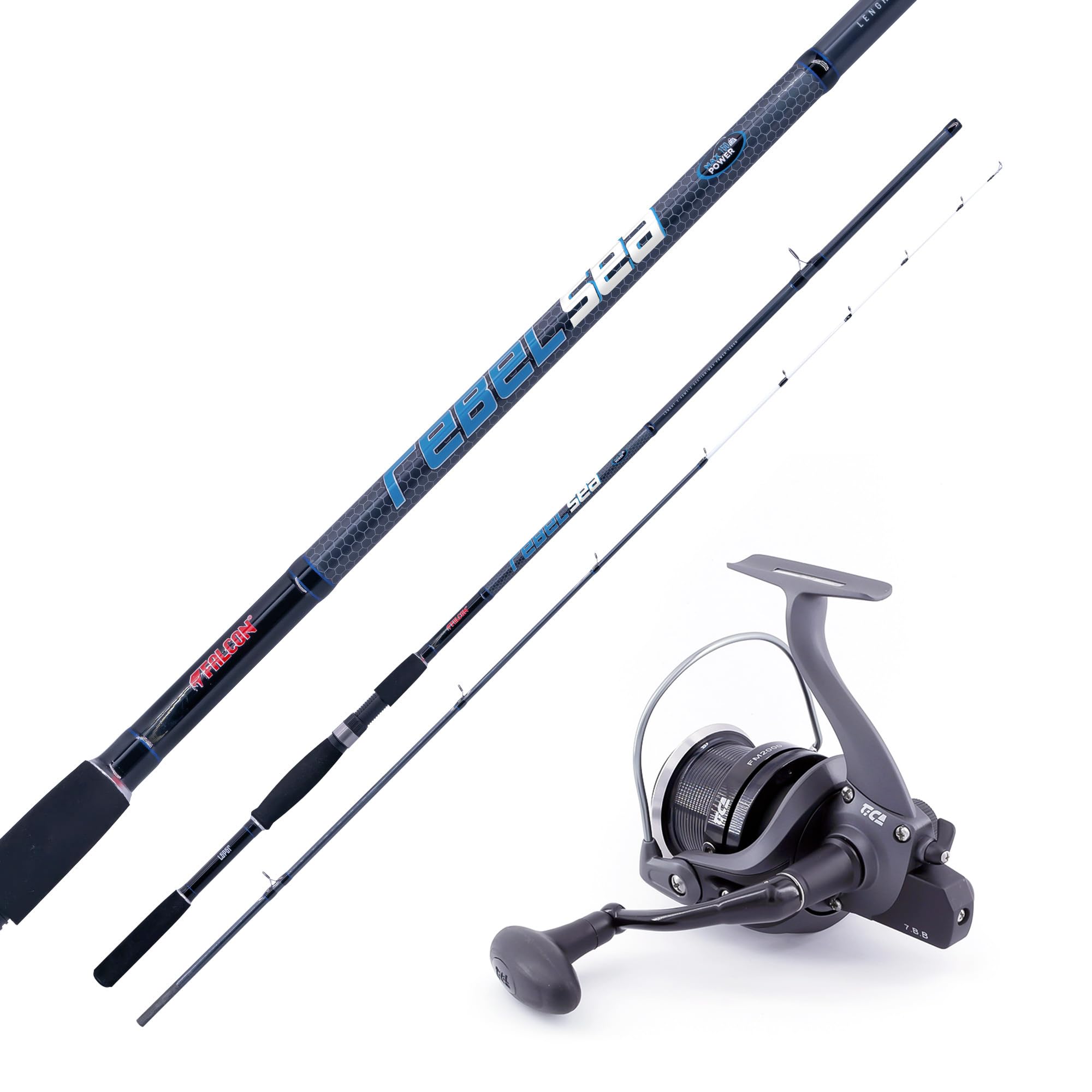 Combo Pesca Bolentino - Canna Falcon Rebel SEA 2.40 MT + Mulinello Tica Feeder Mentor FM5000