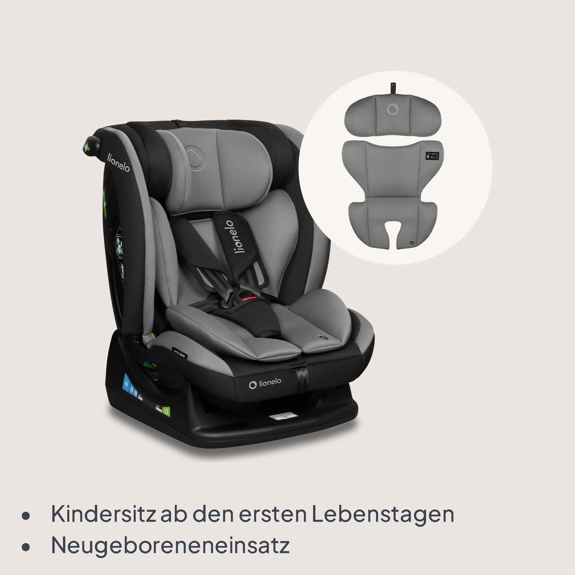 LIONELO AART I-SIZE Autositz für Kleinkinder 40-150 cm, R129 i-Size Standard