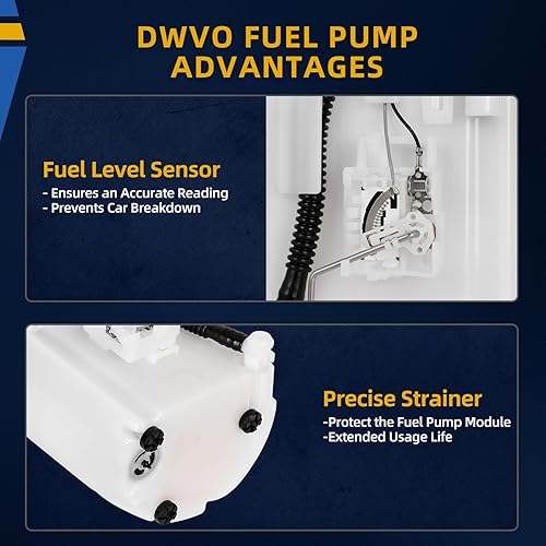 Miniatura 4 de DWVO Bomba de combustible con sensor de presión compatible con Kia Soul 14 15 2014-2015 L4 1.6L 2.0L Gas