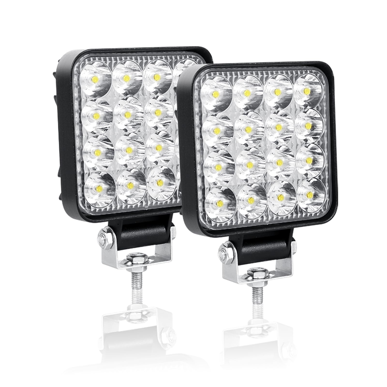AUXTINGS 3.5 cala 9 cm 48W mini Faro de trabajo LED Spot 6000K IP67 Impermeable 12V 24V para off road camión coche ATV 4x4 tractor moto 2 piezas