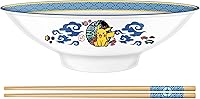 Vista 202 de Silver Buffalo The Powerpuff Girls Girl Power Featuring Blossom, Bubbles, and Buttercup Ceramic Ramen Noodle Rice Bowl with Chopsticks, Microwave