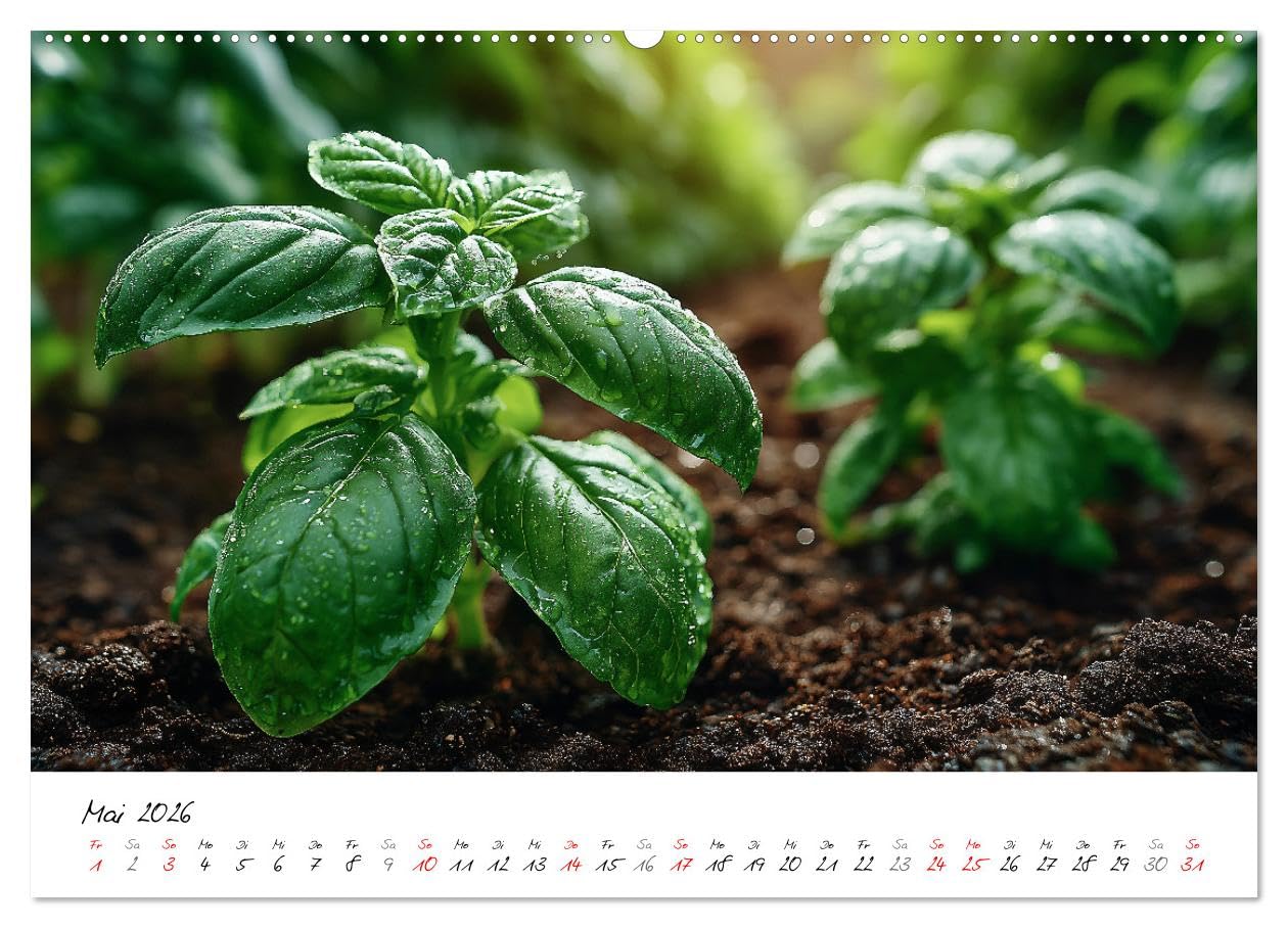 Gemüsegarten - Gemüse aus dem eigenen Garten (hochwertiger Premium Wandkalender 2026 DIN A2 quer), Kunstdruck in Hochglanz: Selbstversorgung und ... Zucchini und mehr (CALVENDO Lifestyle)