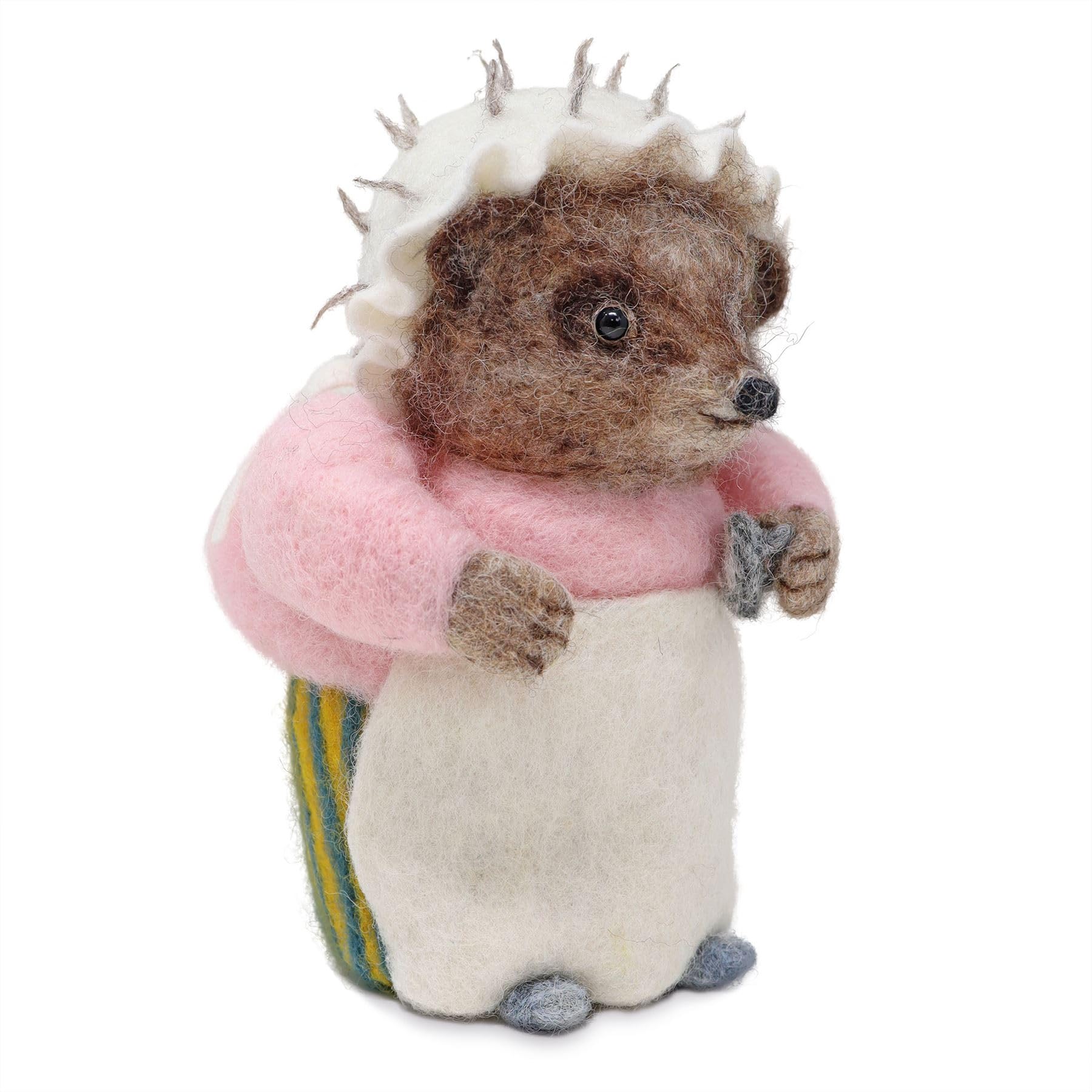 The Crafty Kit Co Mrs Tiggy-Winkle Ironing Needle Felting Kit, White, 18cm