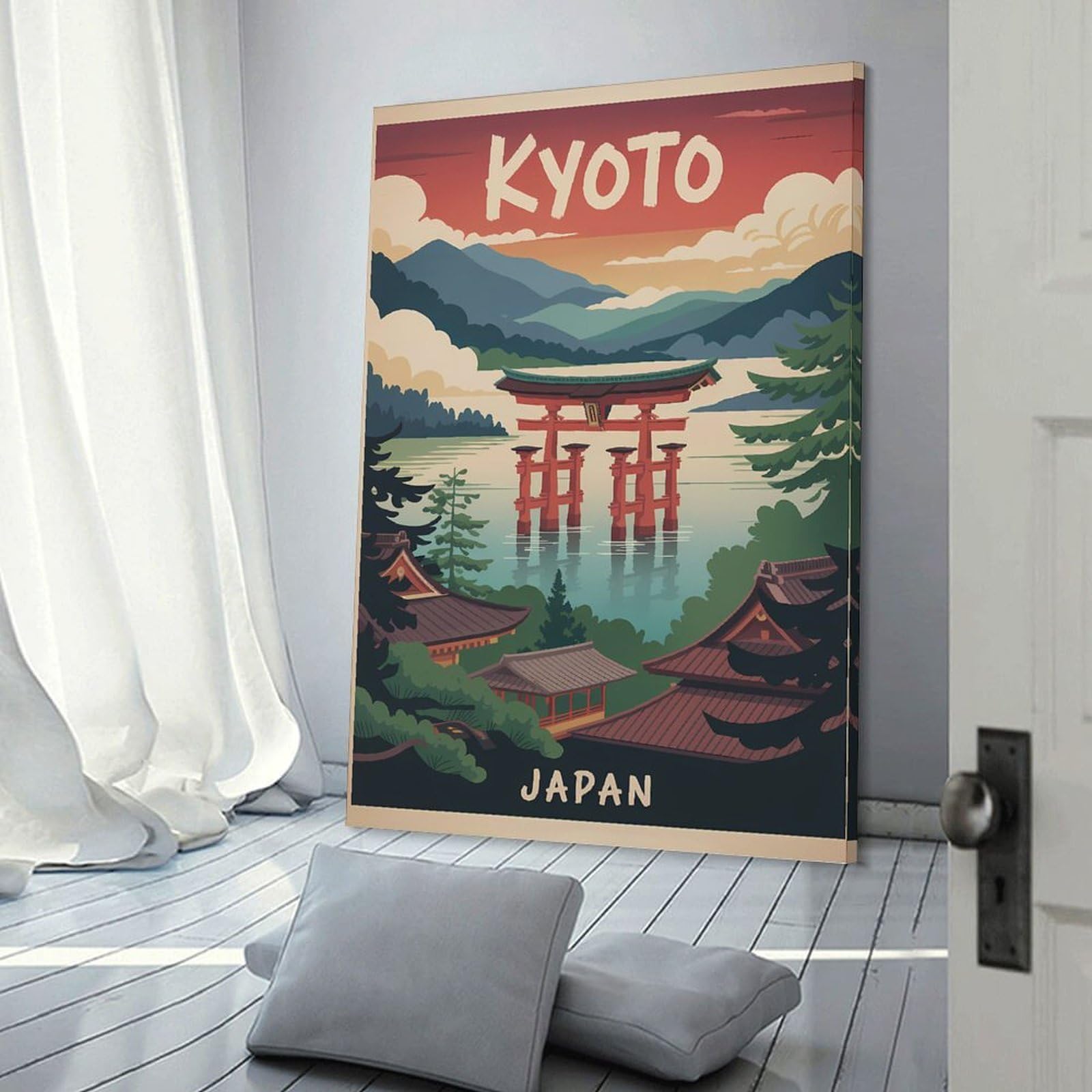 Junmoney Room Decor Wall Art Kyoto Japan Travel (3), 20x30inch(50x75cm), for Gallery Wall Layouts in Home Or Office, Home Wall Art for Statement Displays