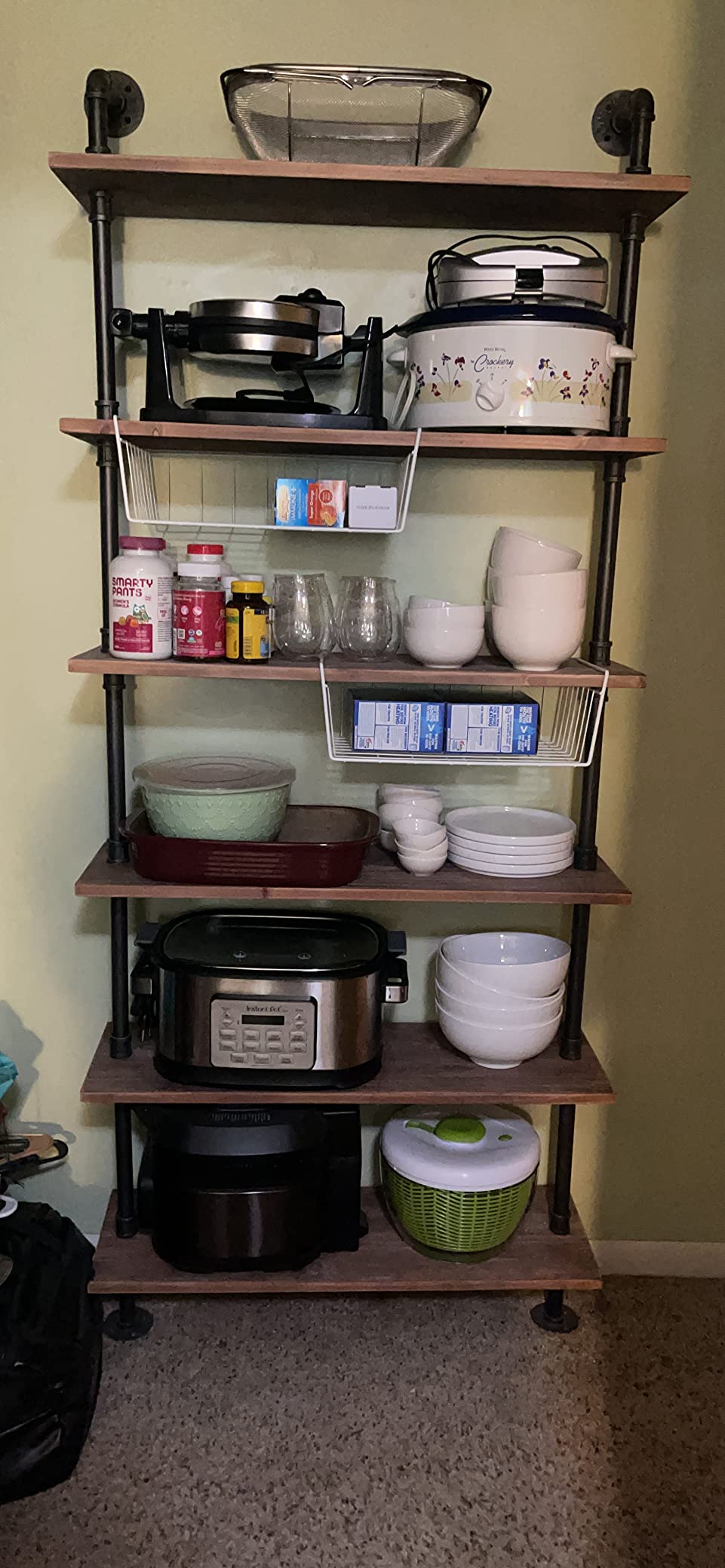 28/mo Finance WGX Design For You Industrial Pipe Shelves Rustic Wood