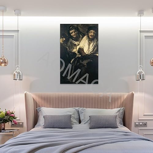 Miniatura 8 de Pintura al óleo vintage de Francisco Goya El oscurismo es burlado por dos mujeres del hombre, póster artístico, pósteres e impresiones artísticas de