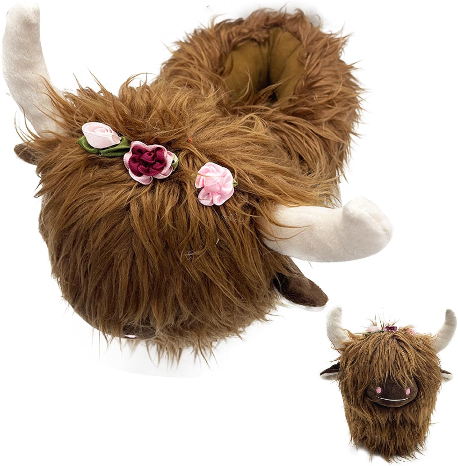 LELEBEAR Highland Cow Slippers, Cute Scottish Cattle