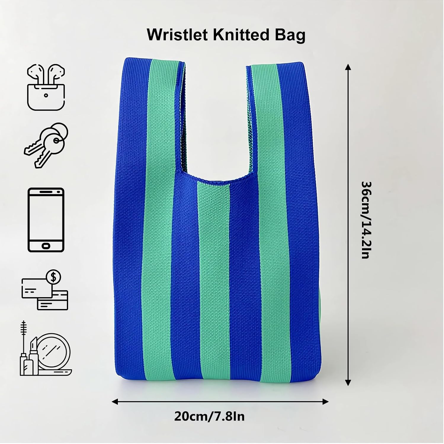 Small Wrist Knot Bag for Women Knitted Purse image 5