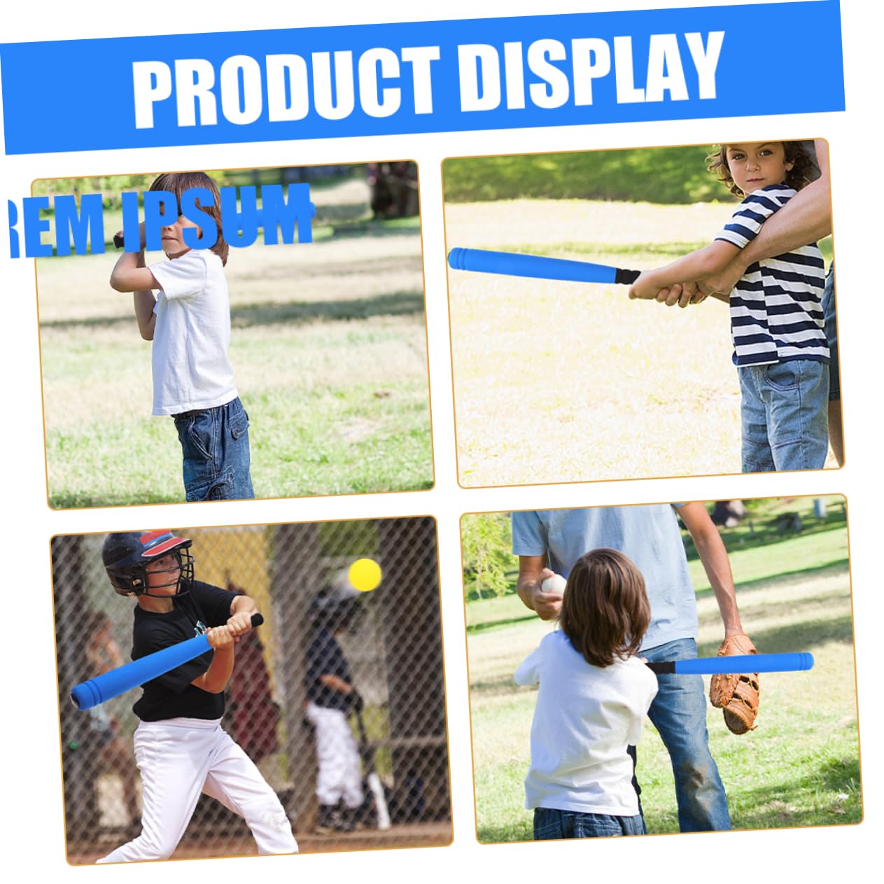 Totority 1Set Baseball Bat Soft Portable Training Bat with Balls Durable Material for Beginners Outdoor Indoor Play