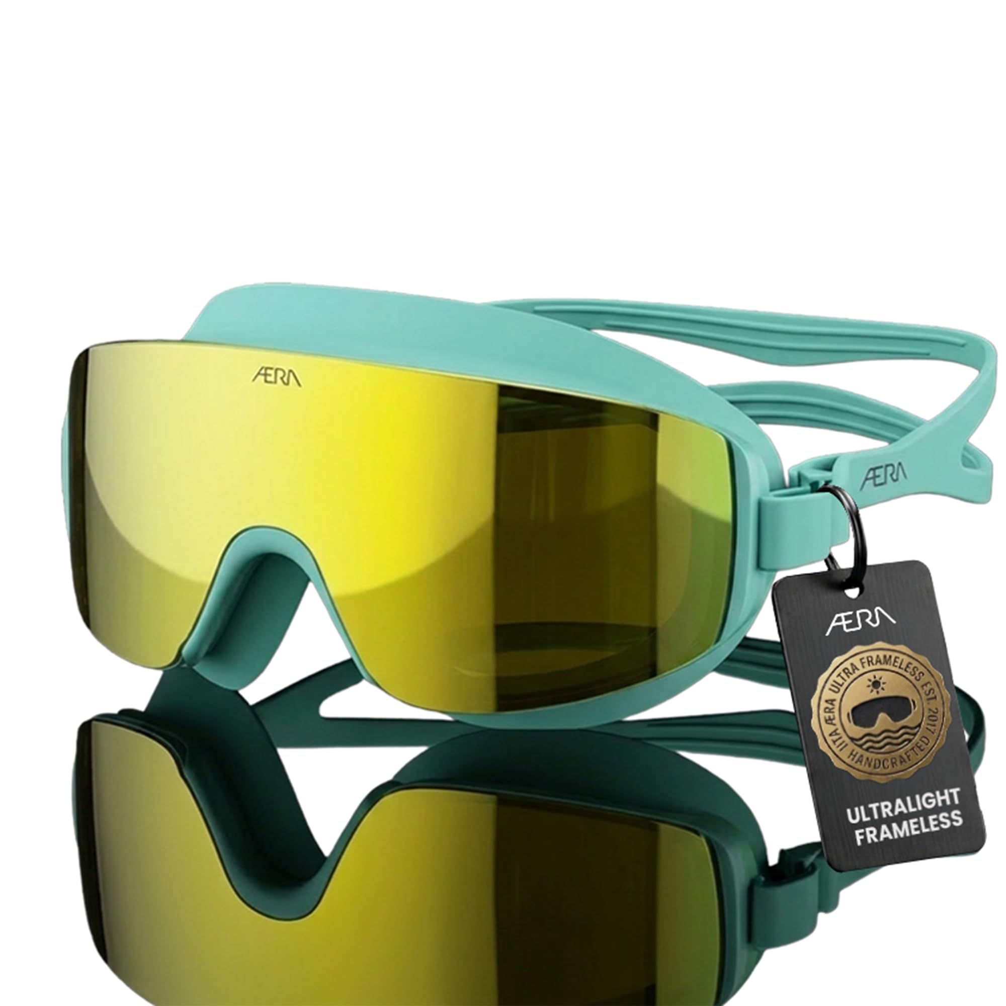 ÆRA Frameless Ultralight™ Occhialini da Nuoto, Lenti Nanotech Anti-appannamento, Protezione UV 100%, Surf, SUP, Jet Ski, Waterski, Open Water Water