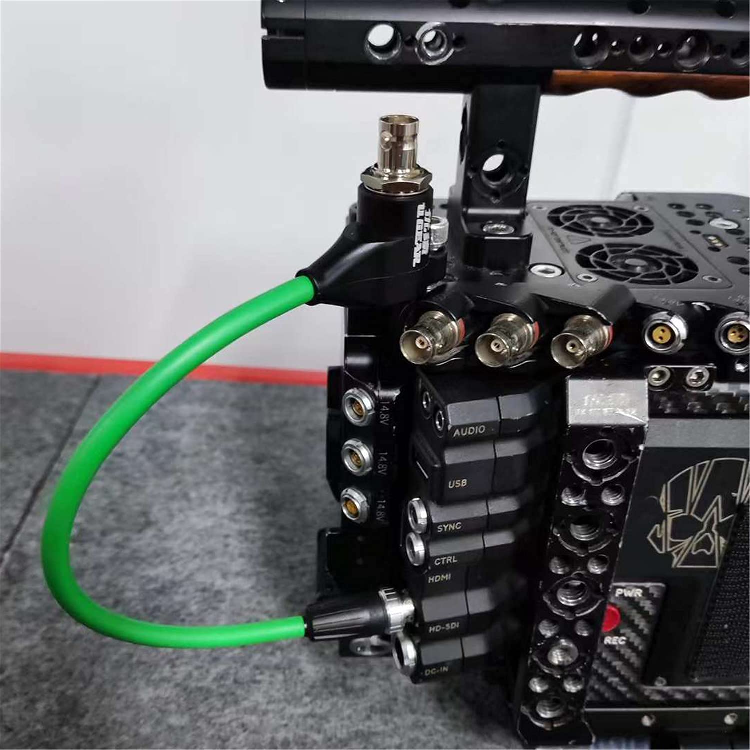 Hangton Protezione da sovratensione 12G 3G HD SDI per monitor Red Komodo Alexa Blackmagic Camera Atomos (verde)