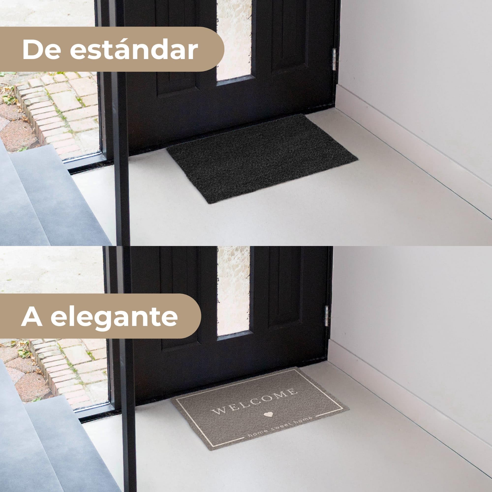 MuchoWow© Felpudo Entrada Casa Tapete Goma Original Alfombrilla Interior