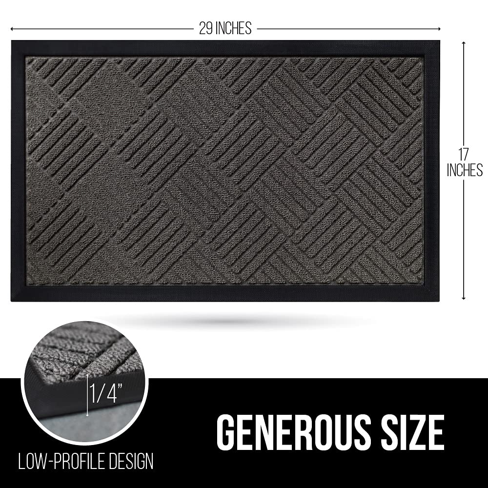 Gorilla Grip Original Durable Rubber Door Mat (29 x 17) Heavy Duty