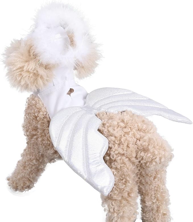 Disfraz de Ángel con Halo y Alas para Perros Pequeños HDKUW Talla M miniatura 5